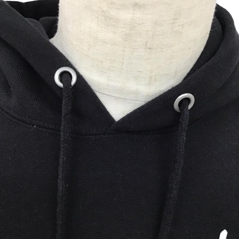 ビームス BEAMS パーカー 長袖 長袖パーカー フード付きパーカー プリントスウェット トレーナー M ロゴ、文字 黒 / ブラック /  メンズ USED 古着 中古 10119274