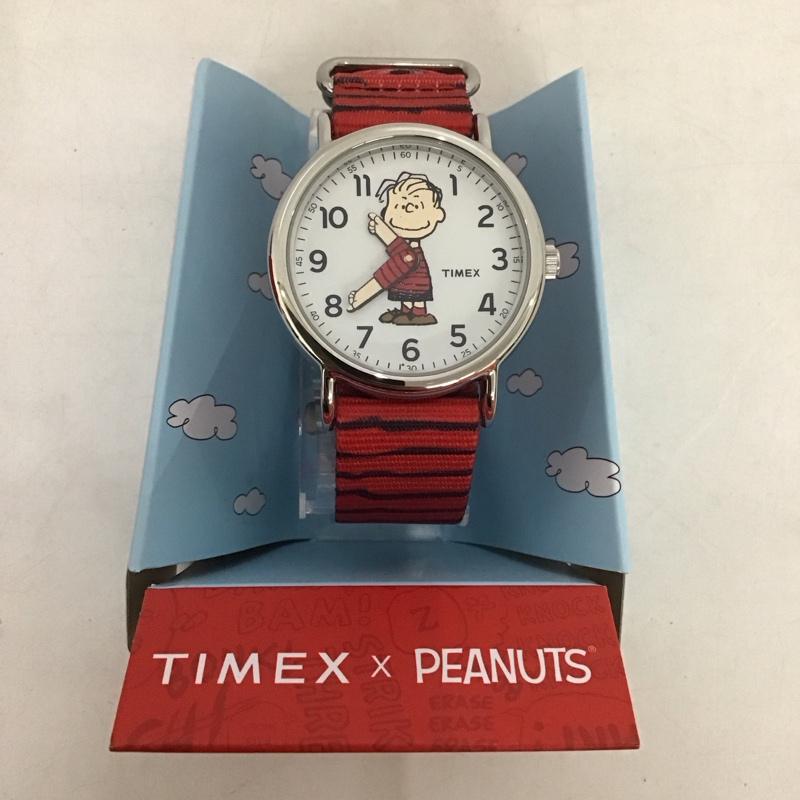 タイメックス TIMEX 腕時計 アナログ(クォーツ式) TW2R41200 スヌーピー ピーナッツ ライナス ウィークエンダー 赤 / レッド / レディース USED 古着 中古 10136259