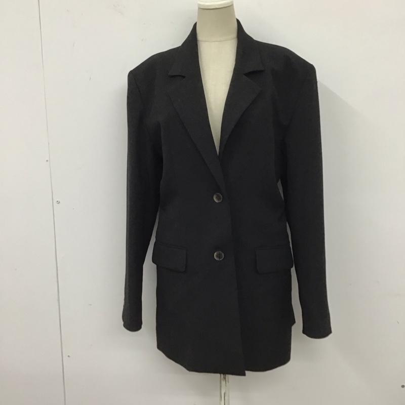 ムルーア MURUA ジャケット、上着 ジャケット、ブレザー 012450100101-01 シェイプウエストオーバージャケット タグ付き FREE 無地 黒 / ブラック / レディース USED 古着 中古 10123202