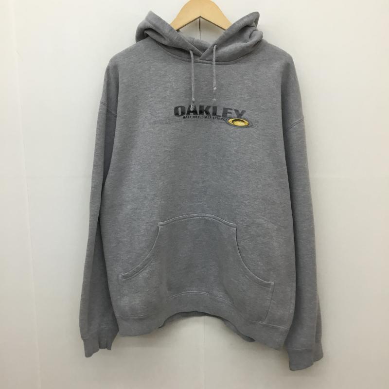オークリー OAKLEY パーカー 長袖 M ロゴ、文字 灰 / グレー / メンズ USED 古着 中古 10137470