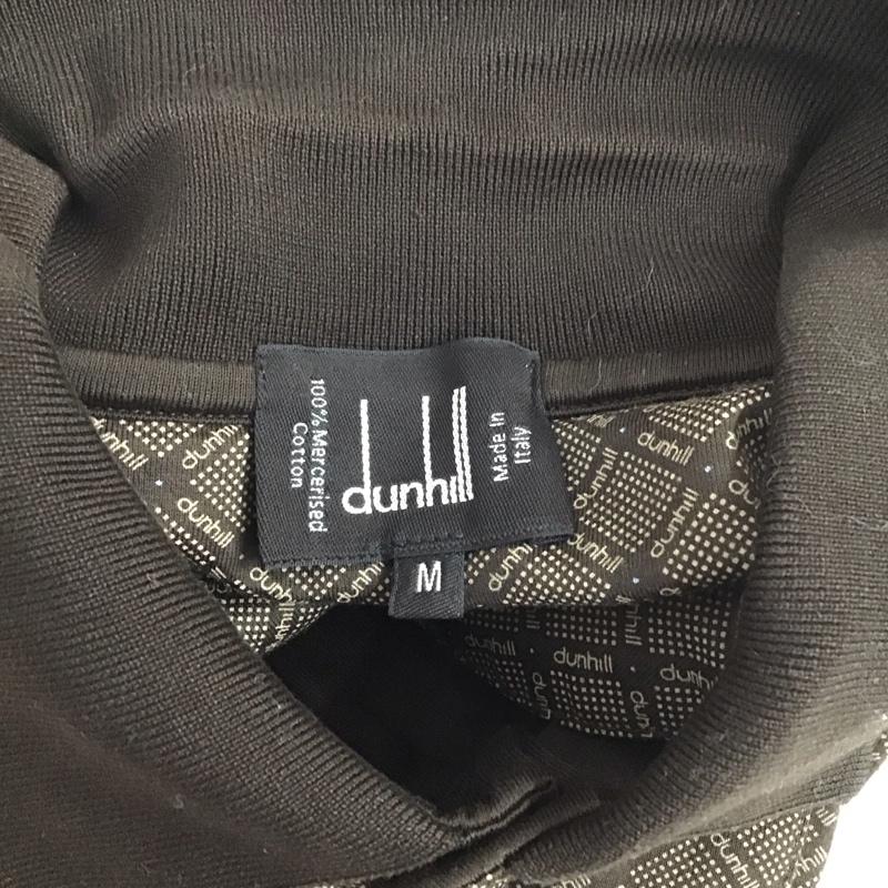 ダンヒル DUNHILL ポロシャツ 半袖 M 総柄 茶 / ブラウン / メンズ USED 古着 中古 10128260