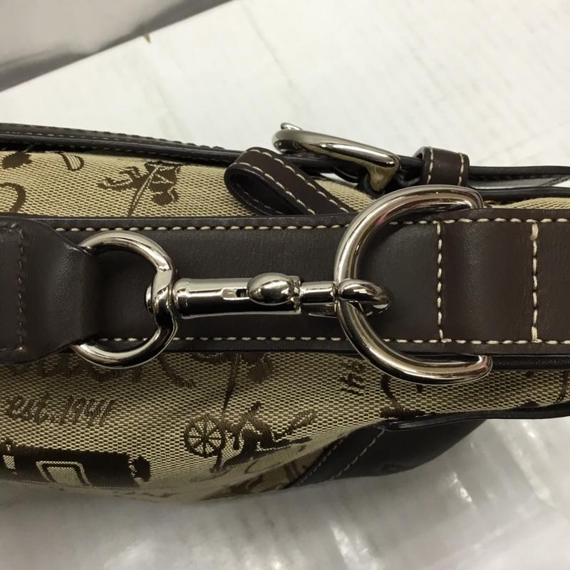 コーチ COACH ショルダーバッグ ショルダーバッグ F14442 馬車柄 ロゴ、文字 ベージュ / ベージュ / X 茶 / ブラウン / レディース USED 古着 中古 10108861