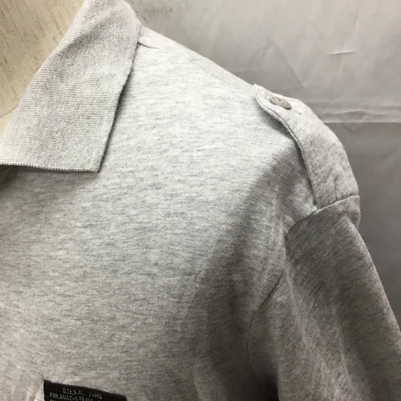 ディーゼル DIESEL ポロシャツ 半袖 L 無地 灰 / グレー / メンズ USED 古着 中古 10108956