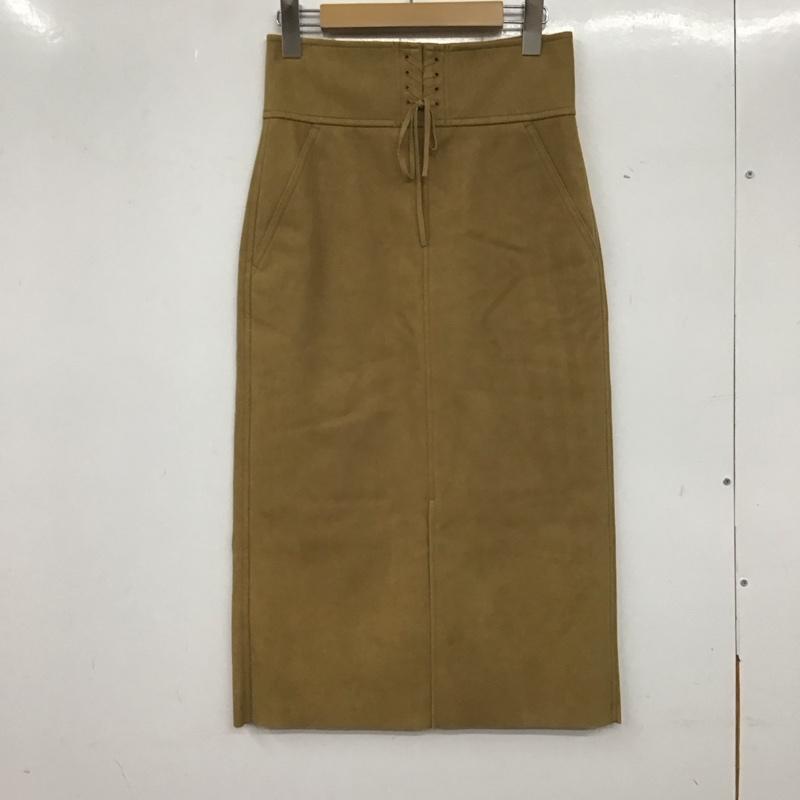マカフィー MACPHEE スカート ロングスカート 12-05-74-053231 スエード 34 無地 キャメル / キャメル / レディース USED 古着 中古 10138562