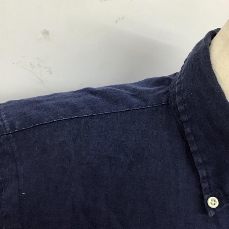 ラルフローレン RALPHLAUREN シャツ、ブラウス 半袖 半袖シャツ カラーシャツ 半袖カットソー ボタンダウンシャツ M ロゴ、文字 紺 / ネイビー /  メンズ USED 古着 中古 10112150