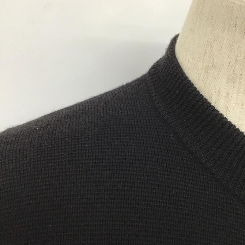 バーバリーブラックレーベル BURBERRY BLACK LABEL ニット、セーター 長袖 bmt10-118-09 長袖ニット ジップアップニットジャケット アウター セーター 2 ロゴ、文字 黒 / ブラック / メンズ USED 古着 中古 10106326