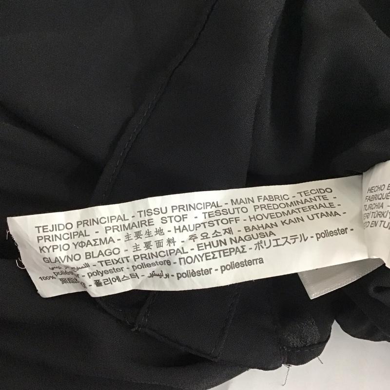 ザラ ZARA シャツ、ブラウス 長袖 L 無地 黒 / ブラック / レディース USED 古着 中古 10109358