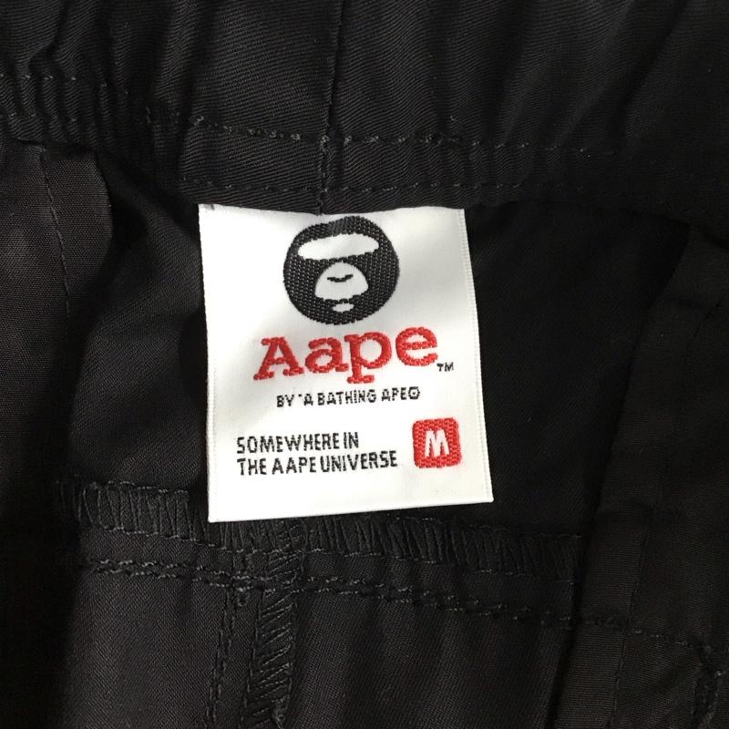 エーエイプバイアベイシングエイプ AAPE BY A BATHING APE パンツ ワークパンツ、ペインターパンツ ワークパンツ ワイドパンツ カジュアルパンツ ナイロンパンツ M 無地 黒 / ブラック /  メンズ USED 古着 中古 10124782