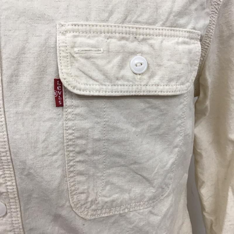 リーバイス Levi s シャツ、ブラウス 長袖 長袖シャツ カラーシャツ ポケットシャツ 長袖カットソー M 無地 オフホワイト / オフホワイト /  メンズ USED 古着 中古 10109304