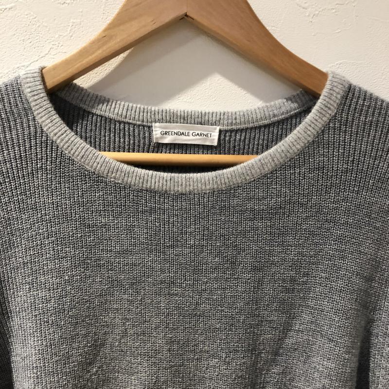 グリーンデイル ガーネット GREENDALE GARNET ニット、セーター 長袖 L 無地 灰 / グレー / レディース USED 古着 中古 10029076