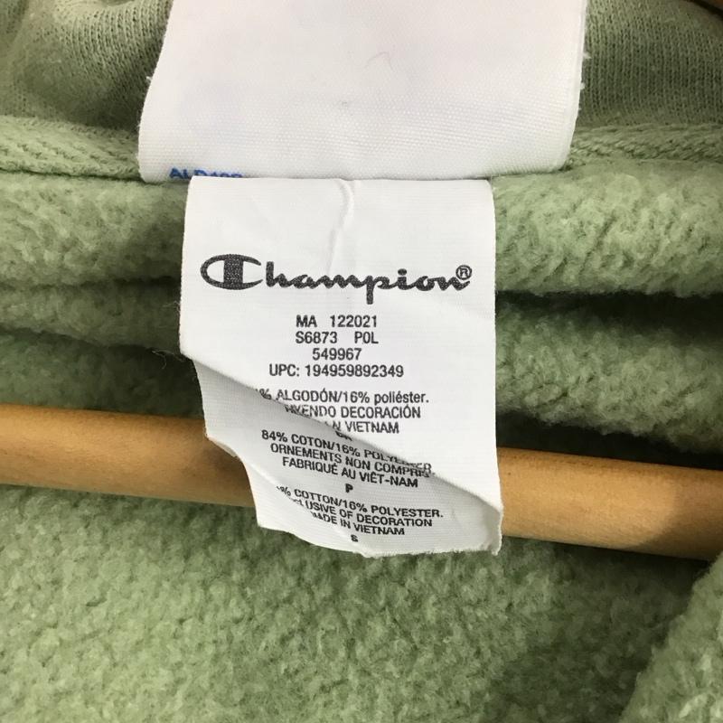 チャンピオン Champion トレーナー 長袖 長袖トレーナー スウェット スタンドネック プルオーバー S ロゴ、文字 薄緑 / ライトグリーン / メンズ USED 古着 中古 10146186