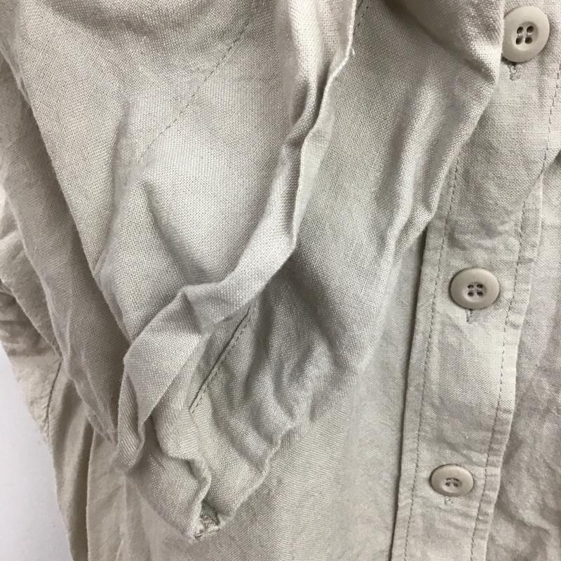ニコアンド niko and... シャツ、ブラウス 半袖 st93sa12sw CPOビックシャツ M 無地 ベージュ / ベージュ / レディース USED 古着 中古 10121215