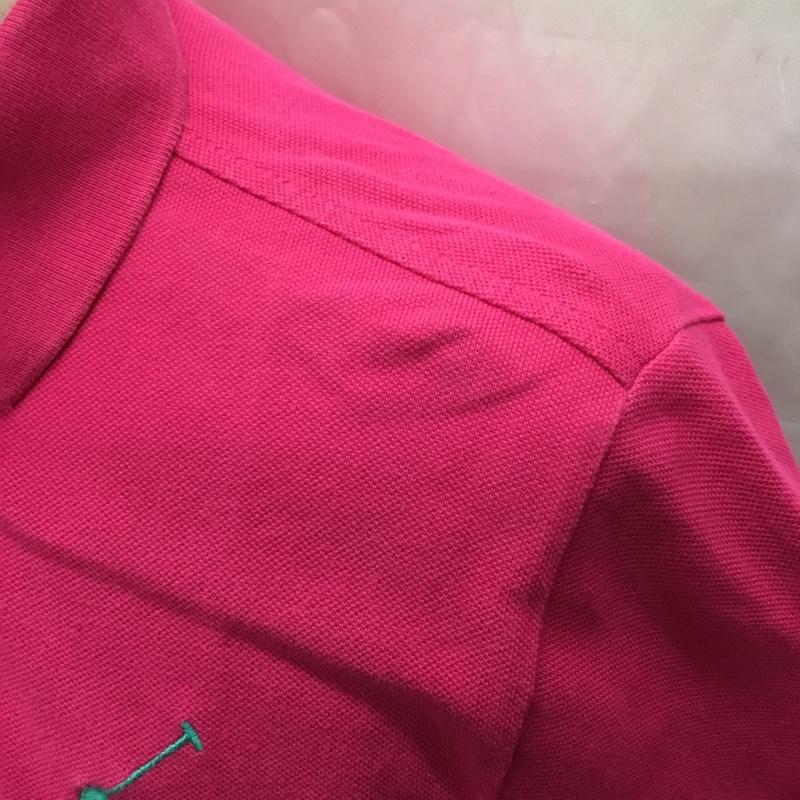ポロラルフローレン POLO RALPH LAUREN ポロシャツ 半袖 半袖ポロシャツ カラーシャツ 半袖カットソー S ロゴ、文字 桃 / ピンク / メンズ USED 古着 中古 10108543