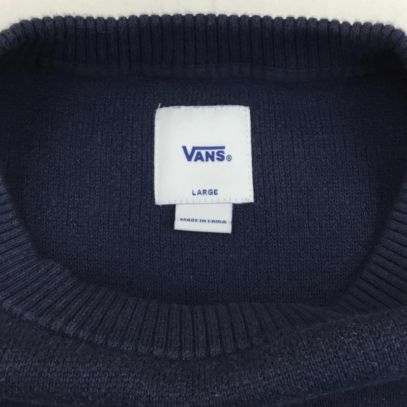 バンズ VANS ニット、セーター 長袖 VANS ニット VN000059LKZ1 L 総柄 紺 / ネイビー / メンズ USED 古着 中古 10124621