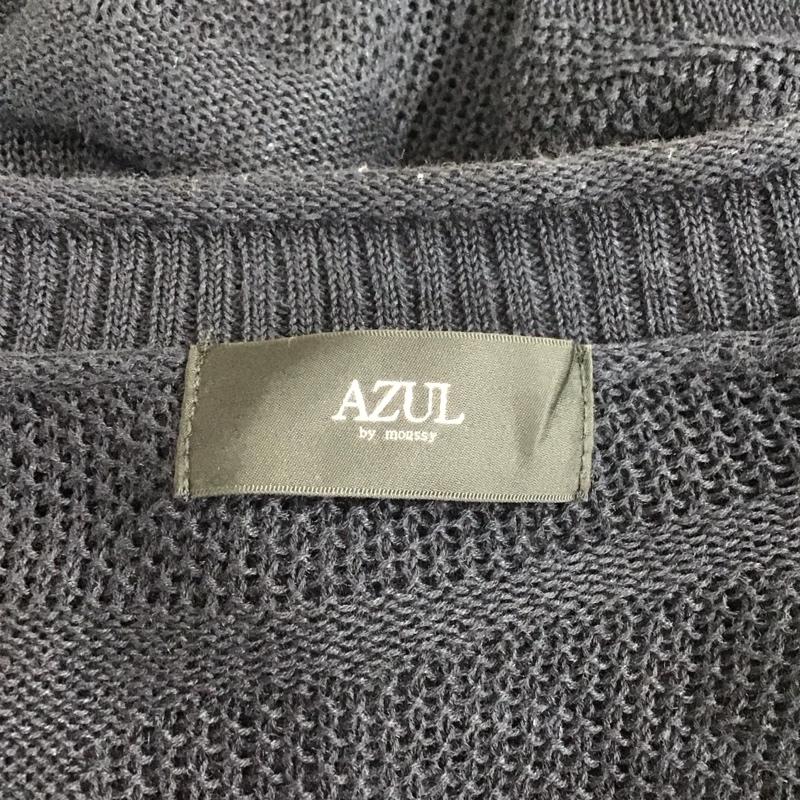 アズールバイマウジー AZUL BY MOUSSY カーディガン 長袖 長袖カーディガン 長袖カットソー ノーカラージャケット 前開カーディガン 無地 紺 / ネイビー / メンズ USED 古着 中古 10110432
