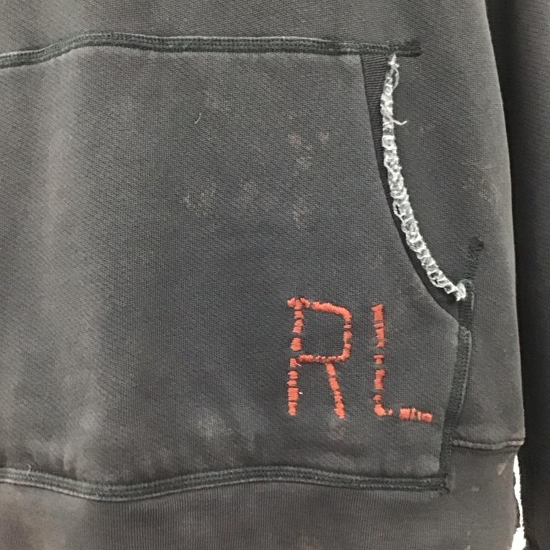 ポロジーンズカンパニー POLOJEANSCO. パーカー 長袖 長袖パーカー フード付きパーカー プリントスウェット トレーナー L 無地 黒 / ブラック / メンズ USED 古着 中古 10109820