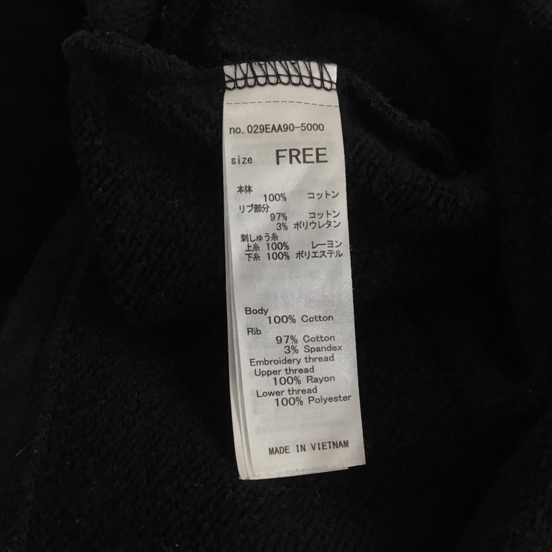 マウジー MOUSSY トレーナー 長袖 029eaa90-5000 長袖トレーナー クルーネックカットソー FREE ロゴ、文字 黒 / ブラック / レディース USED 古着 中古 10142500