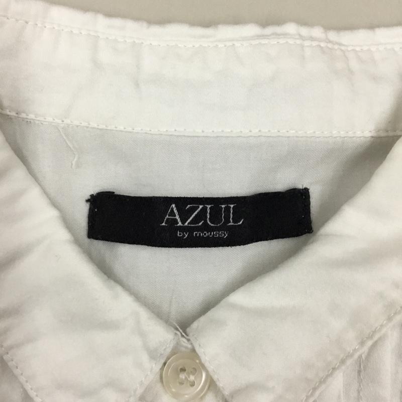 アズールバイマウジー AZUL BY MOUSSY シャツ、ブラウス 長袖 2504A130-1580 ピンタック M 無地 白 / ホワイト / レディース USED 古着 中古 10118479