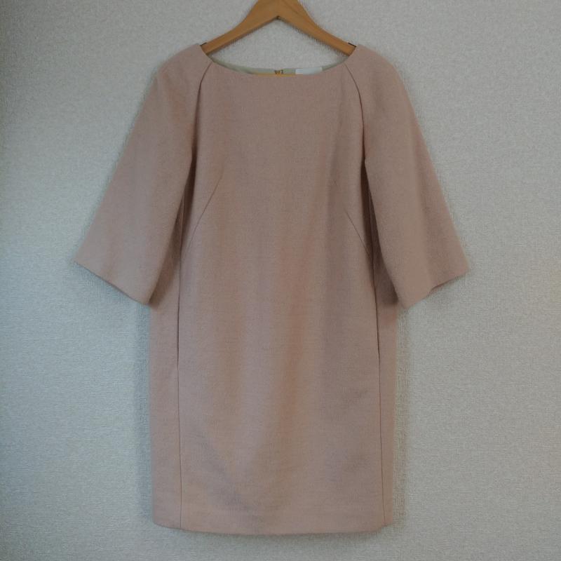 エィス A ワンピース ひざ丈スカート 36 無地 桃 / ピンク / レディース USED 古着 中古 10014379