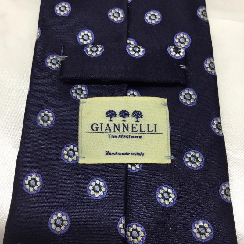 ジャネッリ GIANNELLI ネクタイ ネクタイ シルク 総柄 紺 / ネイビー / メンズ USED 古着 中古 10108872