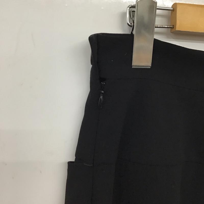 エルメス HERMES パンツ スラックス スラックスパンツ ワイドパンツ センタータックパンツ ストレッチ ゴルチェ期 S 無地 黒 / ブラック / レディース USED 古着 中古 10135089