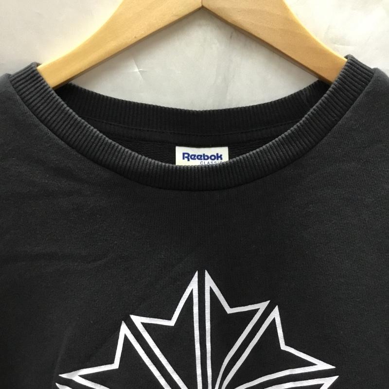 リーボック Reebok トレーナー 長袖 DT8132 CLASSIC AC フレンチテリー ビッグ スタークレスト クルー プリント 黒 / ブラック /  メンズ USED 古着 中古 10118977