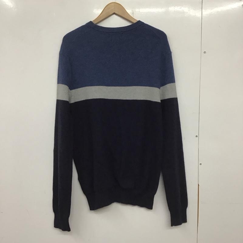 ポロラルフローレン POLO RALPH LAUREN ニット、セーター 長袖 長袖ニットカットソー クルーネック セーター M ボーダー柄 マルチカラー / マルチカラー / メンズ USED 古着 中古 10138916