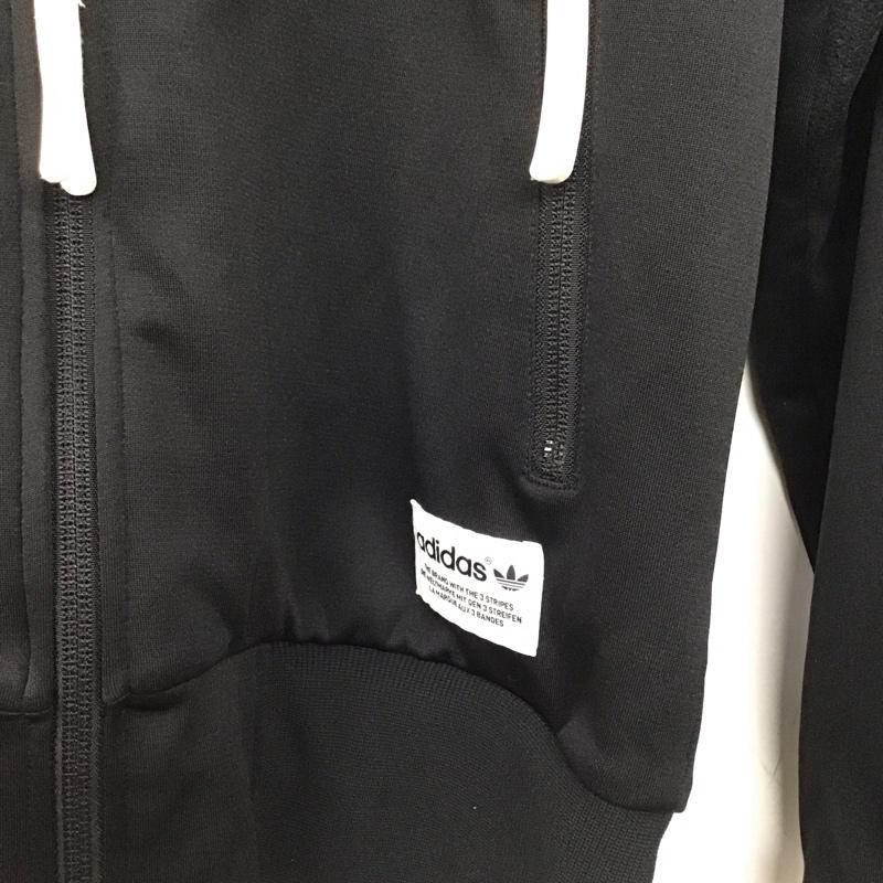 アディダス adidas ジャケット、上着 ジャケット、ブレザー トラックジャケット スポーツウェア ジップアップジャケット ジャージ S ロゴ、文字 白 / ホワイト / X 黒 / ブラック / メンズ USED 古着 中古 10136134