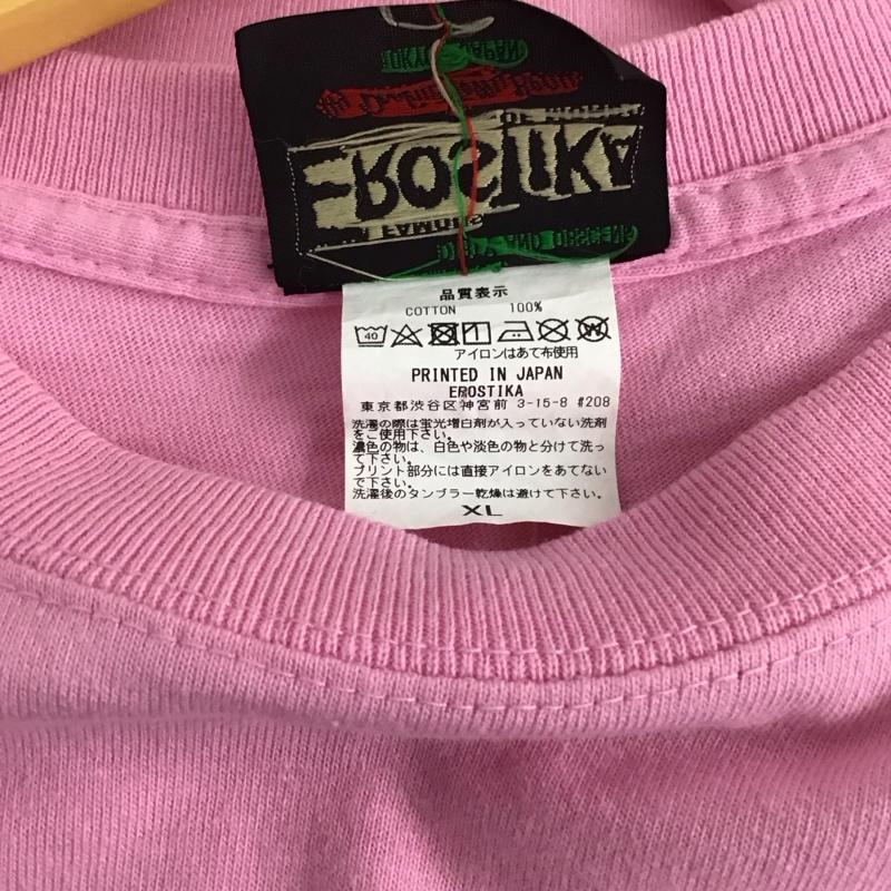 エロスティカ EROSTiKA Tシャツ 半袖 Ice Cream Kana Momonogi XL プリント 桃 / ピンク / メンズ USED 古着 中古 10123386