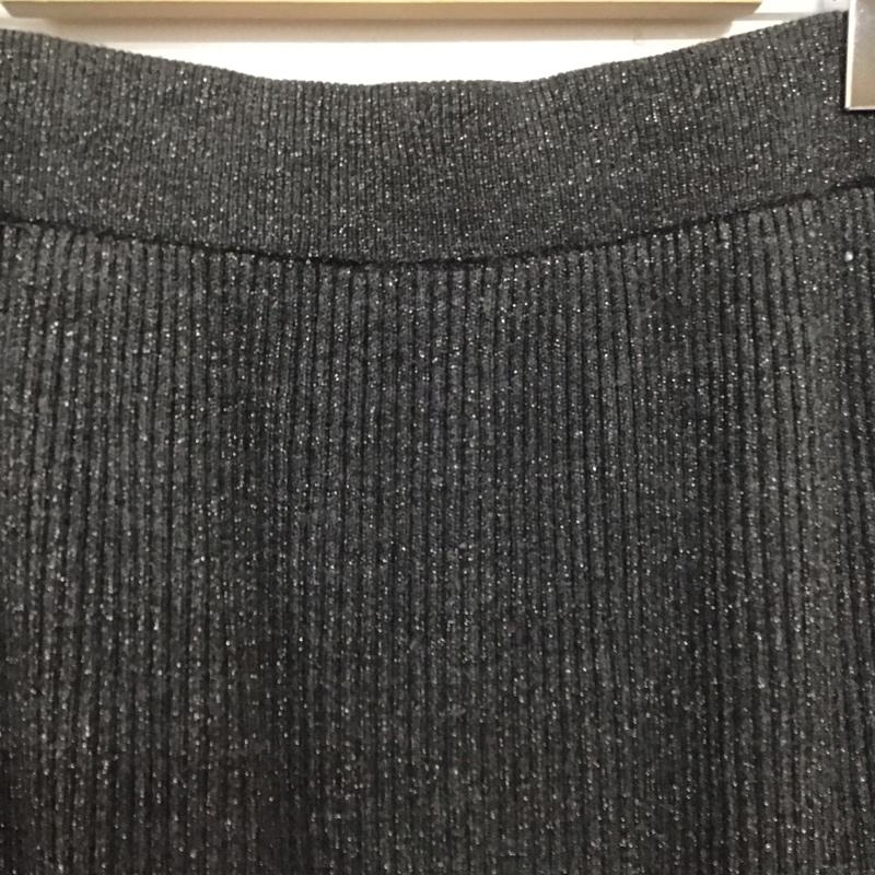 ニコアンド niko and... スカート ロングスカート NKN36526RM リブニットスカート ラメ M 無地 黒 / ブラック / レディース USED 古着 中古 10138976