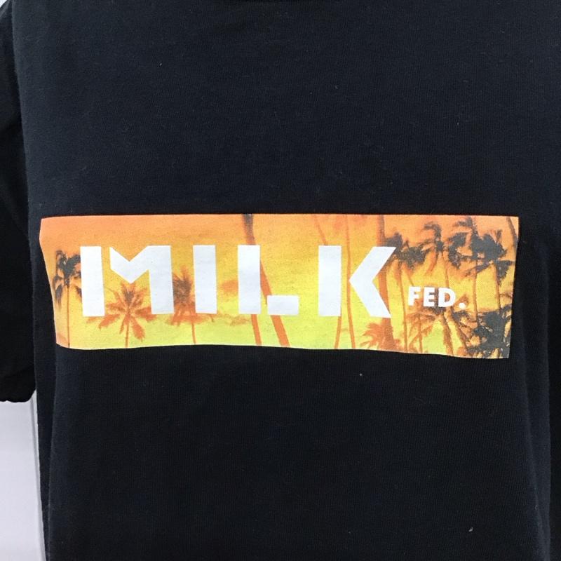 ミルクフェド MILKFED. Tシャツ 半袖 03152106 ボックスロゴ クルーネック ロゴ、文字 黒 / ブラック / レディース USED 古着 中古 10112029