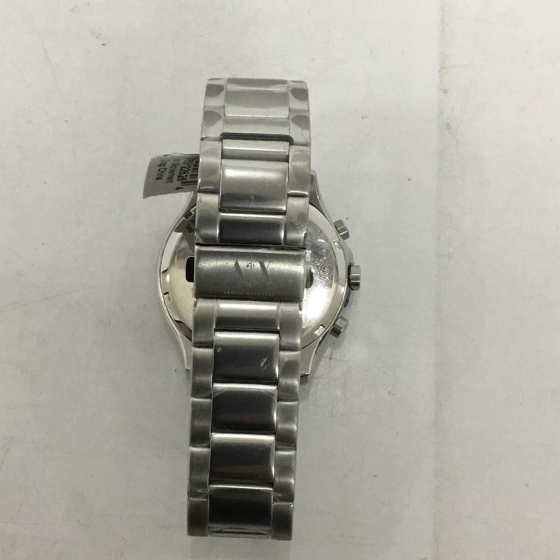 アルマーニエクスチェンジ A/X ARMANIEXCHANGE 腕時計 アナログ(クォーツ式) AX2155 ロゴ、文字 銀 / シルバー / X 紺 / ネイビー / メンズ USED 古着 中古 10129445