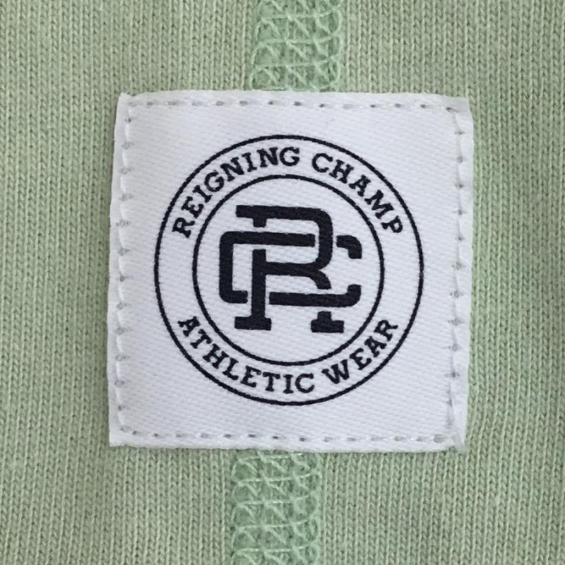 レイニングチャンプ REIGNING CHAMP Tシャツ 半袖 L ロゴ、文字 薄緑 / ライトグリーン / メンズ USED 古着 中古 10139089