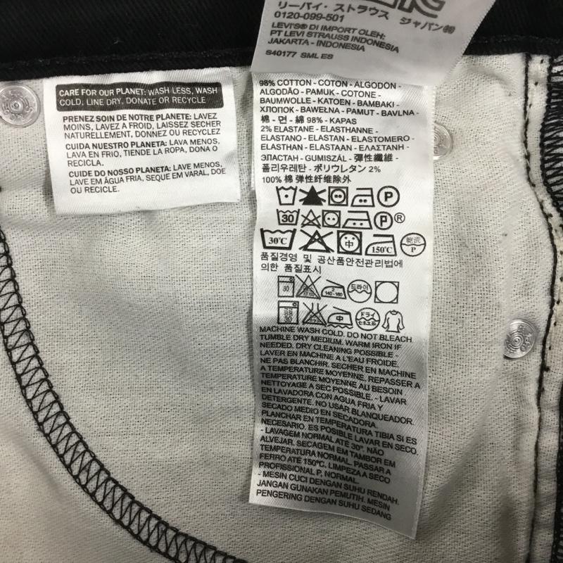 リーバイス Levi s パンツ デニム、ジーンズ デニムパンツ ストレートパンツ ワイドパンツ カジュアルパンツ 29インチ 無地 黒 / ブラック / メンズ USED 古着 中古 10109581