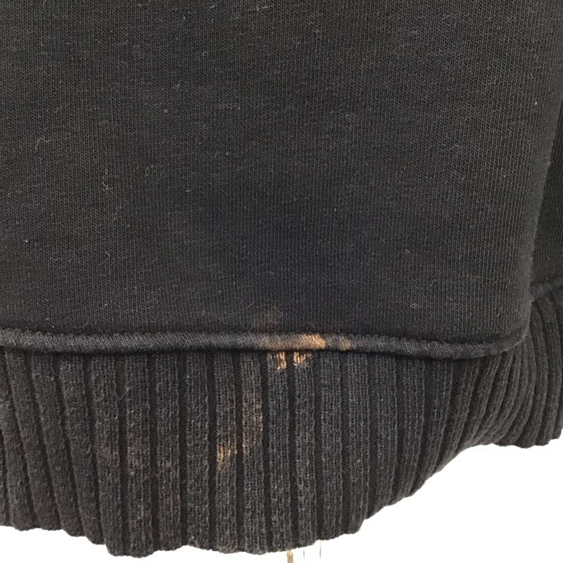 ザラ ZARA トレーナー 長袖 長袖トレーナー スウェット クルーネック リブスウェットカットソー S 無地 黒 / ブラック / レディース USED 古着 中古 10115730