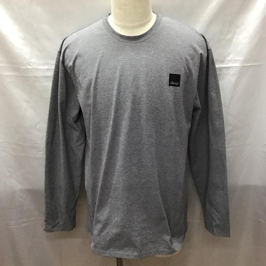 古着 USED カットソー 長袖 長袖カットソー クルーネックカットソー ロングスリーブカットソー プリントTシャツ jeep 0 プリント 灰 / グレー /  メンズ USED 古着 中古 10113189