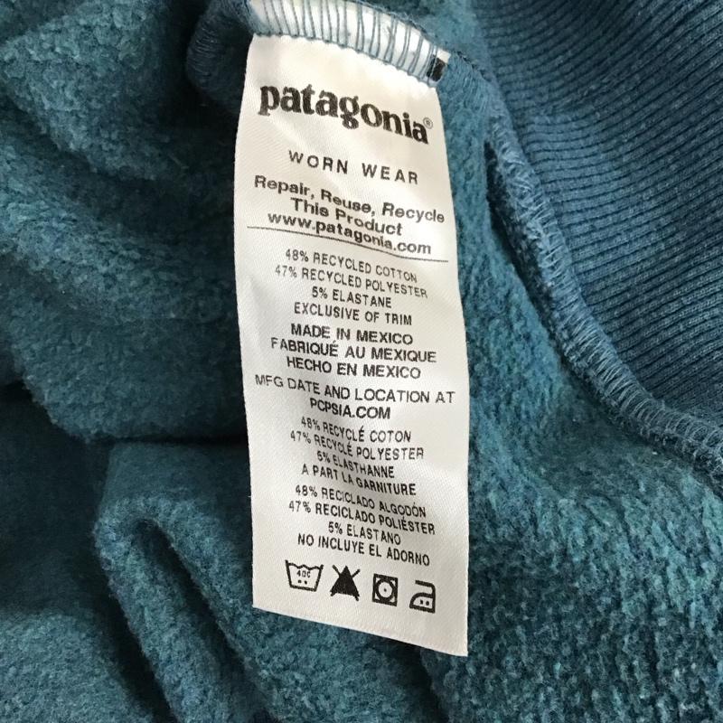 パタゴニア patagonia パーカー 長袖 長袖パーカー フード付きパーカー プリントスウェット トレーナー S ロゴ、文字 青 / ブルー /  メンズ USED 古着 中古 10119523