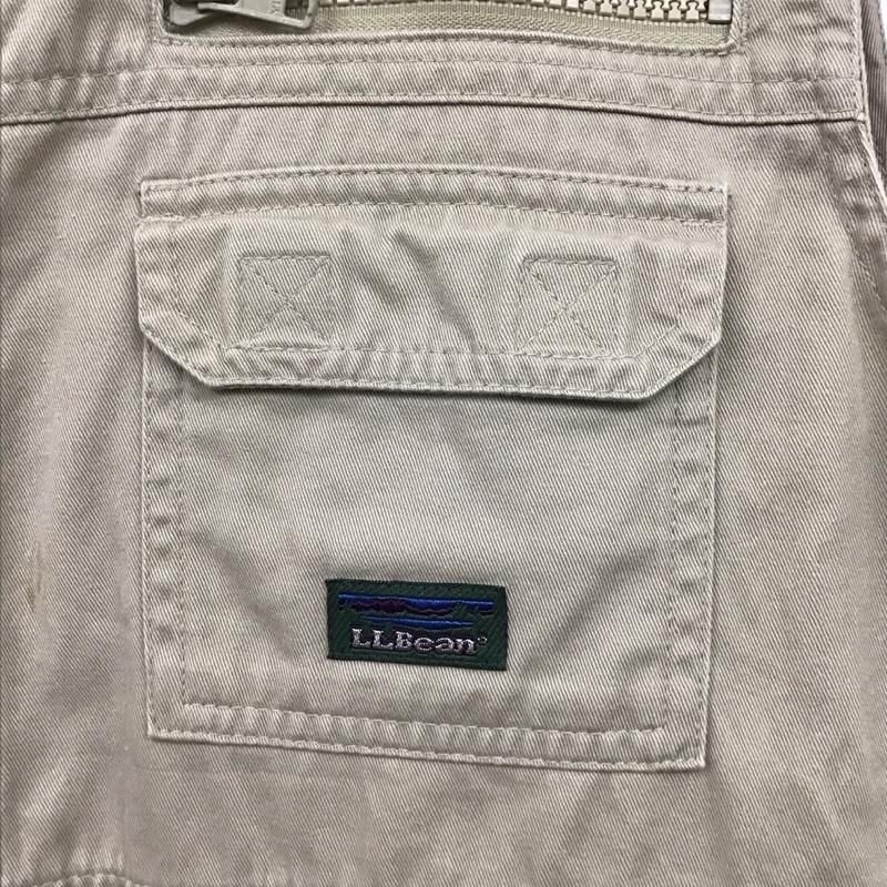 エルエルビーン L.L.Bean ベスト ベスト ジップアップベスト ノースリーブカットソー アウトドア XL ロゴ、文字 ベージュ / ベージュ / メンズ USED 古着 中古 10136244