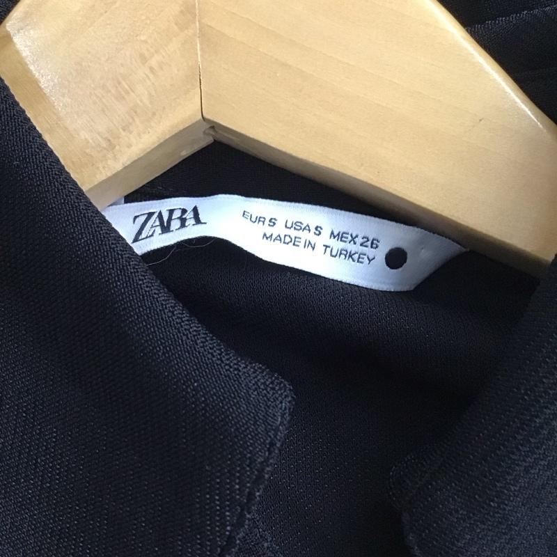 ザラ ZARA シャツ、ブラウス 長袖 S 無地 黒 / ブラック / レディース USED 古着 中古 10129859