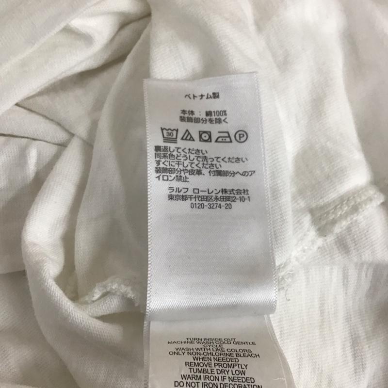ポロラルフローレン POLO RALPH LAUREN Tシャツ 半袖 クルーネック M ロゴ、文字 白 / ホワイト / レディース USED 古着 中古 10108299