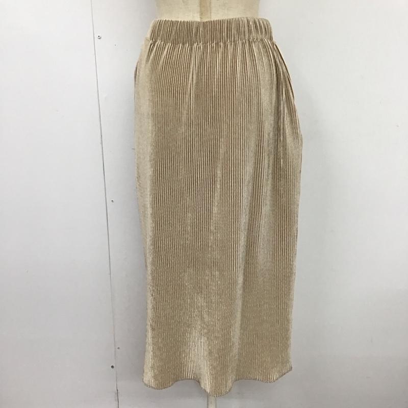 アイテムズ アーバンリサーチ ITEMS URBAN RESEARCH スカート ロングスカート IT17-25A013 プリーツタイトスカート FREE 無地 ベージュ / ベージュ / レディース USED 古着 中古 10113013