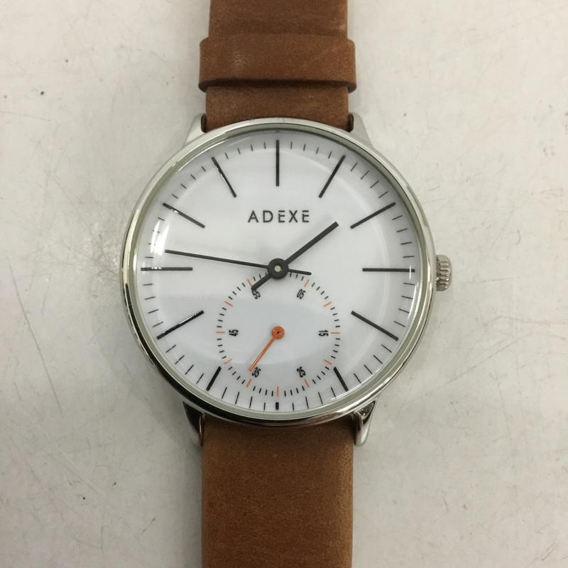 アデクス ADEXE 腕時計 アナログ(クォーツ式) 1870A-03 レザーベルト 箱有 ロゴ、文字 茶 / ブラウン / レディース USED 古着 中古 10134938