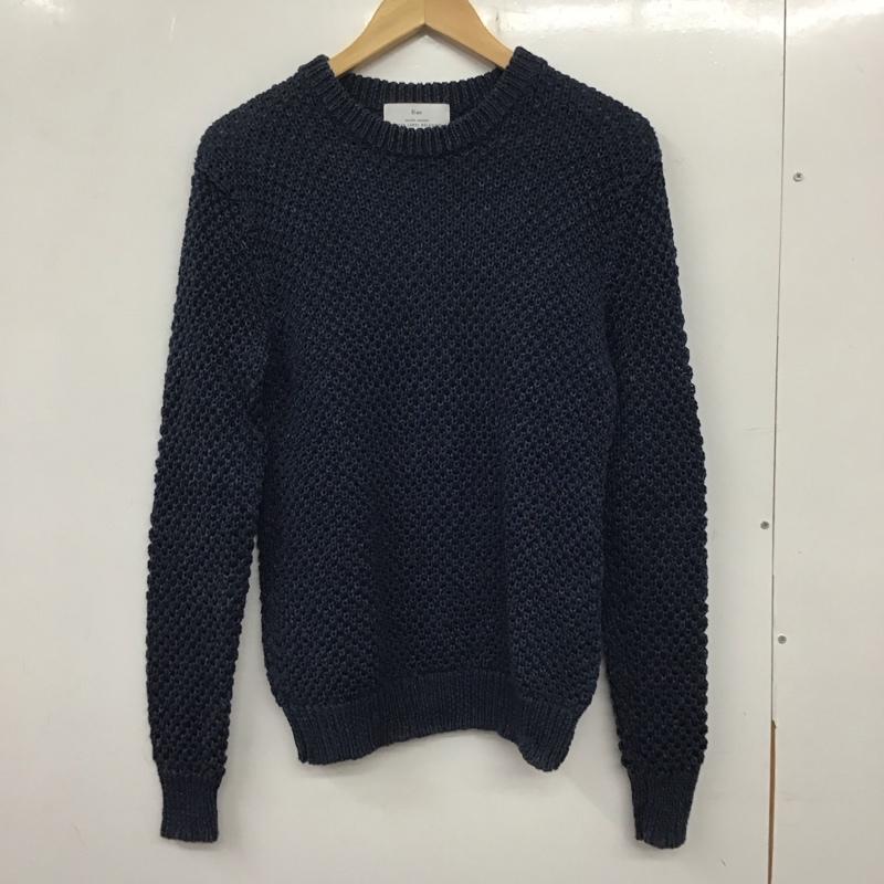 ユナイテッドアローズグリーンレーベルリラクシング UNITED ARROWS green label relaxing ニット、セーター 長袖 36 無地 青 / ブルー / メンズ USED 古着 中古 10136893