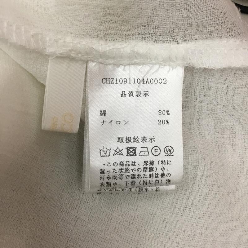 フーズフーチコ who s who Chico カットソー 長袖 CHZ1091104A0002 ヴィンテージレースブラウス レース柄 白 / ホワイト /  レディース USED 古着 中古 10107432