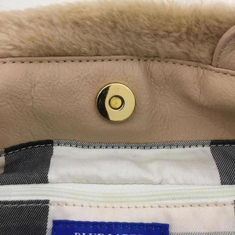 ブルーレーベル・クレストブリッジ BLUE LABEL CRESTBRIDGE トートバッグ トートバッグ フェイクファー ロゴ、文字 ベージュ / ベージュ / レディース USED 古着 中古 10124286