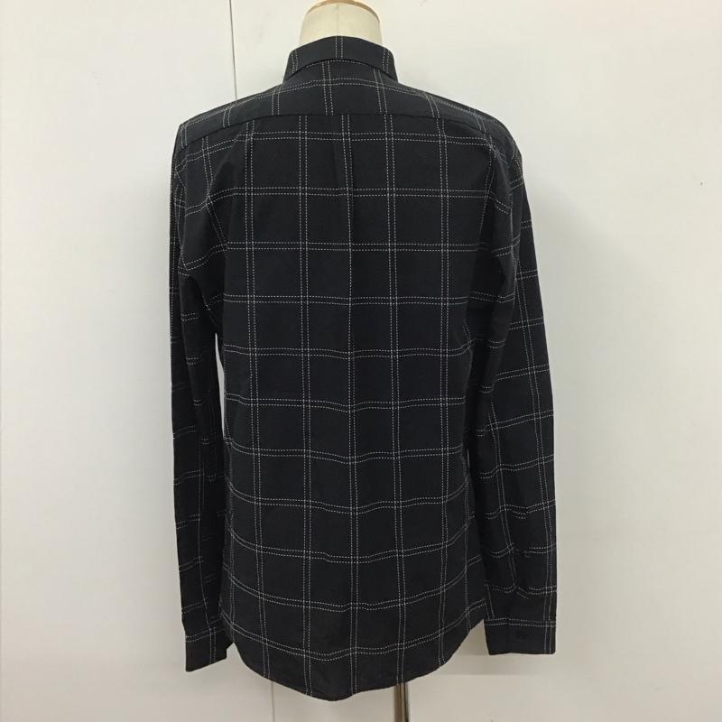 ヒューゴボス HUGO BOSS シャツ、ブラウス 長袖 長袖シャツ チェックシャツ カラーシャツ 長袖カットソー L チェック 紺 / ネイビー /  メンズ USED 古着 中古 10110388
