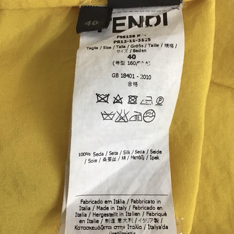 フェンディ FENDI カットソー 長袖 40 無地 黄 / イエロー / レディース USED 古着 中古 10133311