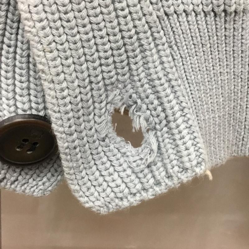 スコッチアンドソーダ SCOTCH&SODA カーディガン 長袖 長袖ニットカーディガン リブニットカーディガン 前ボタン XL 無地 青 / ブルー / メンズ USED 古着 中古 10108716