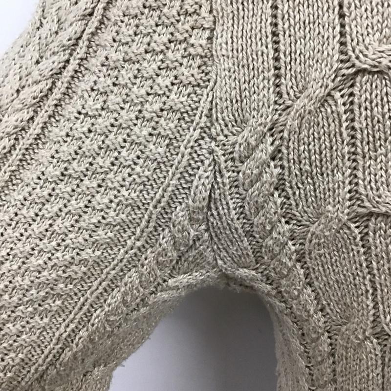 ホリスター Hollister ニット、セーター 長袖 長袖ニットカットソー ニット セーター クルーネックニット L ロゴ、文字 ベージュ / ベージュ / メンズ USED 古着 中古 10119032