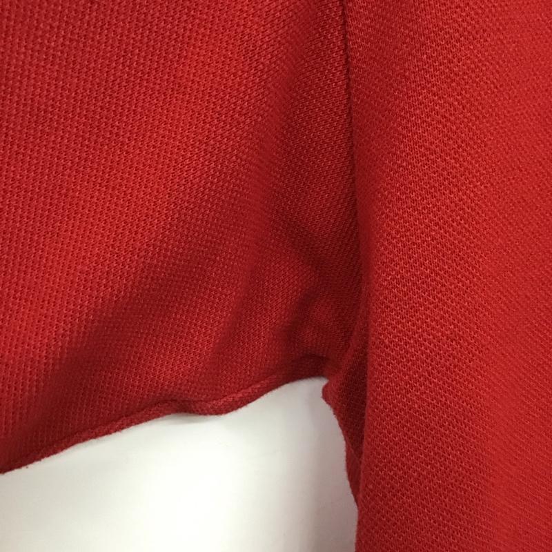 ザノースフェイス THE NORTH FACE ポロシャツ 半袖 半袖ポロシャツ カラーシャツ 半袖カットソー L ロゴ、文字 赤 / レッド / メンズ USED 古着 中古 10138575